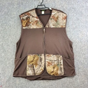 Walls Hunting Vest Men Medium Large Brown Camo Mesh Full Zip Back Pocket Quilted - Picture 1 of 13