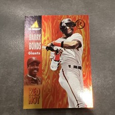 BARRY BONDS 1995 PINNACLE BASEBALL RED HOT INSERT CARD #6 GIANTS  