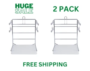 2 PACK T-Shirt Shopping Bag Rack Stand Store Holder Dispenser Grocery Bagging - Picture 1 of 12