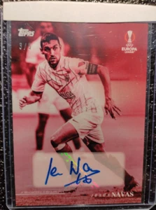 2021-22 Topps UEFA Champions Simplicidad Jesus Navas Auto Autograph Red 3/5 - Foto 1 di 2