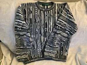 VINTAGE 90s Tundra Sweater Mens X-Large  Biggie Cosby HIp Hop Style 3D - Picture 1 of 9