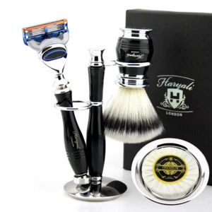 Luxus Männer Rasierset Friseursalon Herren Rasierset Rasur & Pflegebox SCHWARZ - Bild 1 von 7