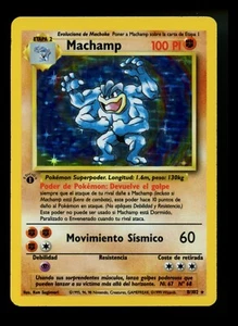 SPANISH 1st Edition Machamp 8/102 Base Set 1999 Holo Rare WOTC Pokémon Card TCG - Picture 1 of 7
