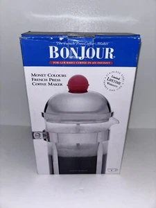 New Open Box BonJour French Press Coffee Maker – 8-Cup Stainless & Black Design - Picture 1 of 6