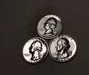 Juego/lote de cuartos de Washington 1956+1957+1958 * prueba de gemas * 90 % plata * XQL93 - Imagen 1 de 4