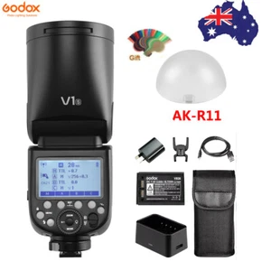 Godox V1S V1-S TTL Camera Flash Speedlite for Sony + AK-R11 Diffuser Dome - Picture 1 of 12