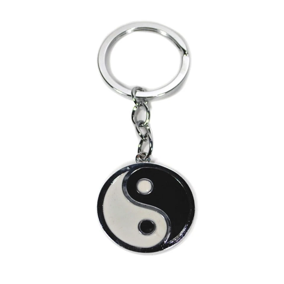 Yin Yang Yinyang Keyring Keychain Key Ring Chain 3.4 x 1.25 Martial Arts Tai Chi - Image 1 of 1