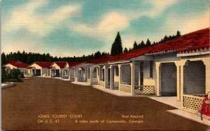 Jones Tourist Court US 41 South of Cartersville Georgia Vintage Postkarte B35. - Bild 1 von 2