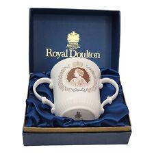 Royal Doulton Queen Elizabeth, The Queen Mother 80th Birthday Loving Cup Boxed