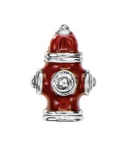 Origami Owl CHERRY RED FIRE HYDRANT FIRECOCK Floating Enamel DOG Charm - Picture 1 of 3