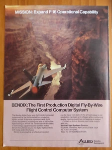 9/1984 PUB ALLIED SIGNAL BENDIX AEROSPACE FLIGHT SYSTEMS F-16 ORIGINAL AD - Foto 1 di 1