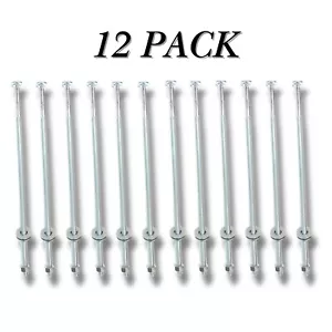 3/8" Gewinde Schlittenschrauben mit Muttern & Unterlegscheiben | 12 pro Packung | 10", 12", 14" - Bild 1 von 7