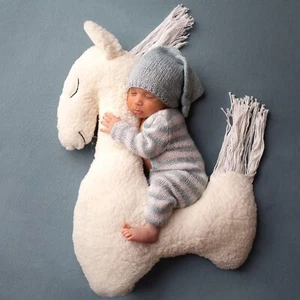 Newborn Lama Prop Posing Pillow Photo Shoot Baby Girl Boy Infant Photography - Picture 1 of 10