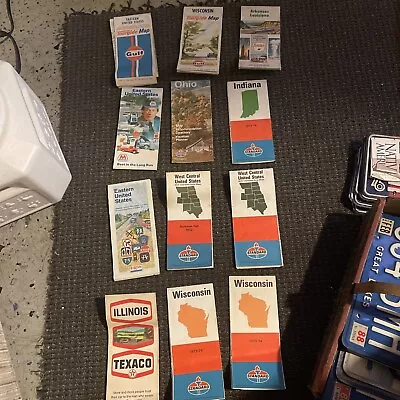 VTG Lot-(12) Travel Road Maps Gas Oil Advertising Gulf Standard Texaco Sinclair - Image 1 of 4