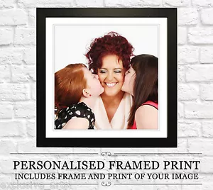 Your PHOTO on 18X18IN PERSONALISED print LARGE FRAME-BLACK-OAK-WALNUT - Picture 1 of 6