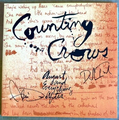 COUNTING CROWS - AUGUST AND EVERYTHING AFTER 2X SIGNED VINYL REISSUE AUTOGRAPHED - Image 1 of 4