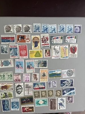 USA 51 Stamps 1966 - 1967, 2 Mints,49 Used,1 Block Of 3 ,see Photos - Image 1 of 4