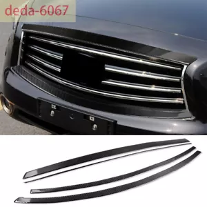 For Infiniti FX 2009-13 /QX70 14-17 Carbon Fiber Front Center Grille Panel Cover - Picture 1 of 10