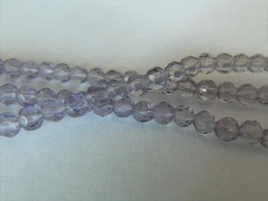 Crystal, Lovely Pale Mauve Colour 4mm Faceted Rounds, 83 Beads Approx! - Bild 1 von 1