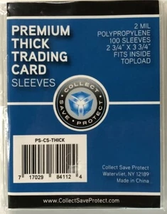 100 Count Pack Collect Save Protect CSP Premium Thick Trading Card Sleeves - Picture 1 of 1