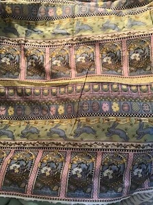 RARE Debbie Mumm Easter egg bunny Repeat Border fabric 23” x 40” - Picture 1 of 6