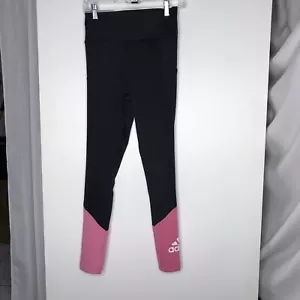 Adidas Pantalone Donna Sportivo Stretto Taglia S Colore Nero/Rosa Logo Alle Gambe - Foto 1 di 12