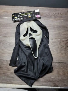 VINTAGE EASTER UNLIMITED Pumpkin Hollow GHOST FACE SCREAM GLOWS 2000 Halloween - Picture 1 of 6