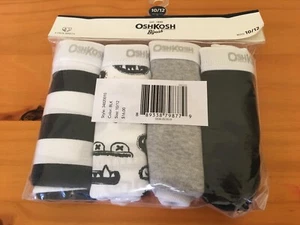 NWT Oshkosh Boys Brief Underwear 4pair/pack Monster, Black, White,Stripes - Picture 1 of 2