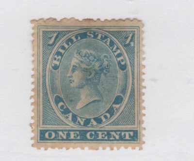 CANADA  #/FB 1 mint hinged BILL STAMP period after cent Foto 1 de 2