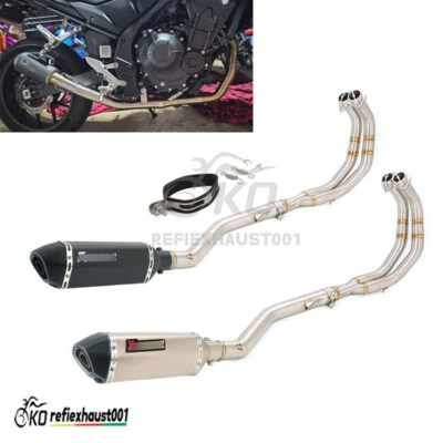 For Honda CBR500R CB500X CB500F 2013-2024 Full Exhaust System Front Muffler Pipe - Image 1 of 4