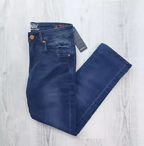 Superdry Wilson Jersey Womens NWT Tapered Denim Jeans / Medium / Blue - Picture 1 of 12