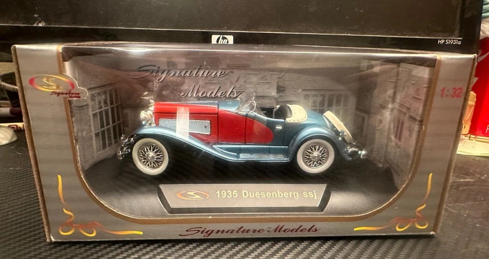 New 1935 Duesenberg SSJ Convertible Blue & Red 1/32 Diecast Car 1935 Free s/h - Image 1 of 1