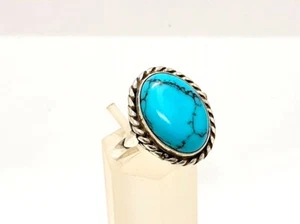 Anillo turquesa plata 925 Polonia Varsovia año 1986 RG 61 - Imagen 1 de 4