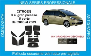 pellicole oscuranti vetri  citroen c4 gran picasso dal 2006-2013  kit completo - Bild 1 von 1