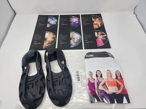 TAPfit Mujer M Negro Entrenamiento Baile Fitness Zapatos Sin Cordones Tap DVD Starter Series - Imagen 1 de 6