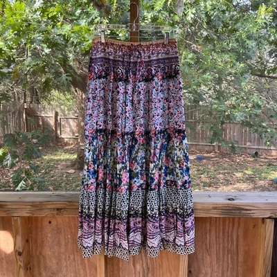 Chelsea & Violet Women's Purple Floral Maxi Skirt Size M - Image 1 of 4
