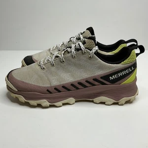 Merrell Speed Eco Womens 9 Waterproof Trail Running Shoes Oyster/Burlwood - Picture 1 of 11