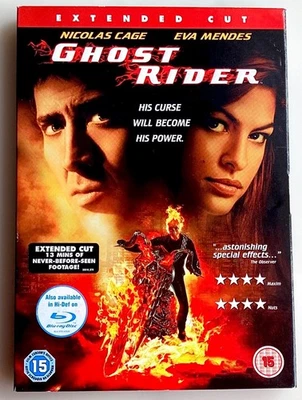 GHOST RIDER 2007 REGION 2 DVD EXTENDED CUT NICOLAS CAGE MARVEL - Image 1 of 4