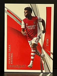 Bukayo Saka Arsenal RARE /80 2021 Immaculate Collection #101 - Picture 1 of 2