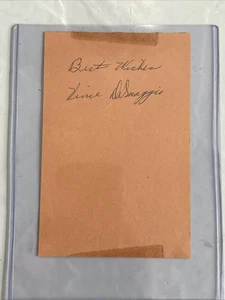 4x6 VINCE DIMAGGIO, SIGNED CUT AUTO - Picture 1 of 2
