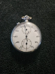 SELTENE HARVARD 7 JEWEL SPLIT SECOND TIMER STOPPUHR ANTIK VINTAGE 1930er NICKLE - Bild 1 von 11