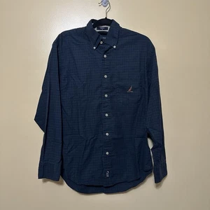 Nautica Men’s Long Sleeve Wrinkle Resistant Classic Fit Plaid Button Down Med - Picture 1 of 7