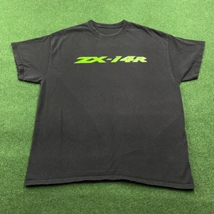 Vintage Kawasaki ZX-14R Shirt Mens XL Black Y2K Motorcycle Racing Tee - Picture 1 of 7