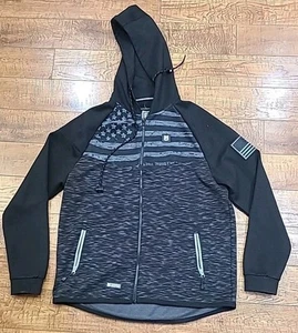 Freedom Industries Full Zip Tech Felpa con Cappuccio Giacca Phantom Nero Uomo Taglia XL - Foto 1 di 13