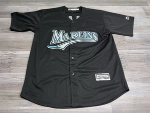 Dontrelle Willis #35 Florida Marlins Black Baseball Jersey Majestic Engineered M - Picture 1 of 10
