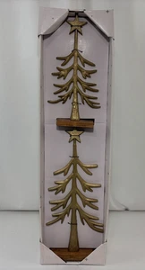 Merry Moments zwei geformte Weihnachtsbäume aus Metall goldfarben Aldi NEU 2025 - Bild 1 von 5