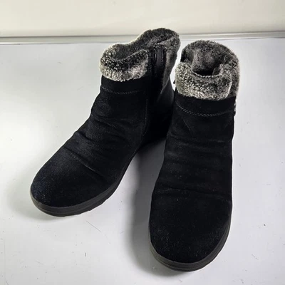 N0273 Baretraps Aeron Negro Gamuza Imitación Piel Puño Botines Mujer Talla 8M Foto 1 de 4