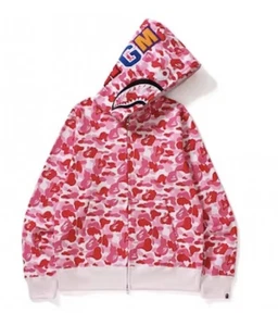 Bape ABC Camo Shark Full Zip Hoodie Pink, Size 2XL NWT-Rare! - Picture 1 of 5