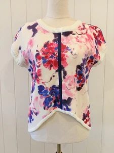 Alannah Hill Size 12 Shake It Out Short Sleeve Hi Lo Top Zip Back - Picture 1 of 14