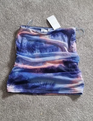 Womens Quiz Mesh Tie Dye Stretch Mini Skirt. New With Tags. Uk Size 10 - Image 1 of 4